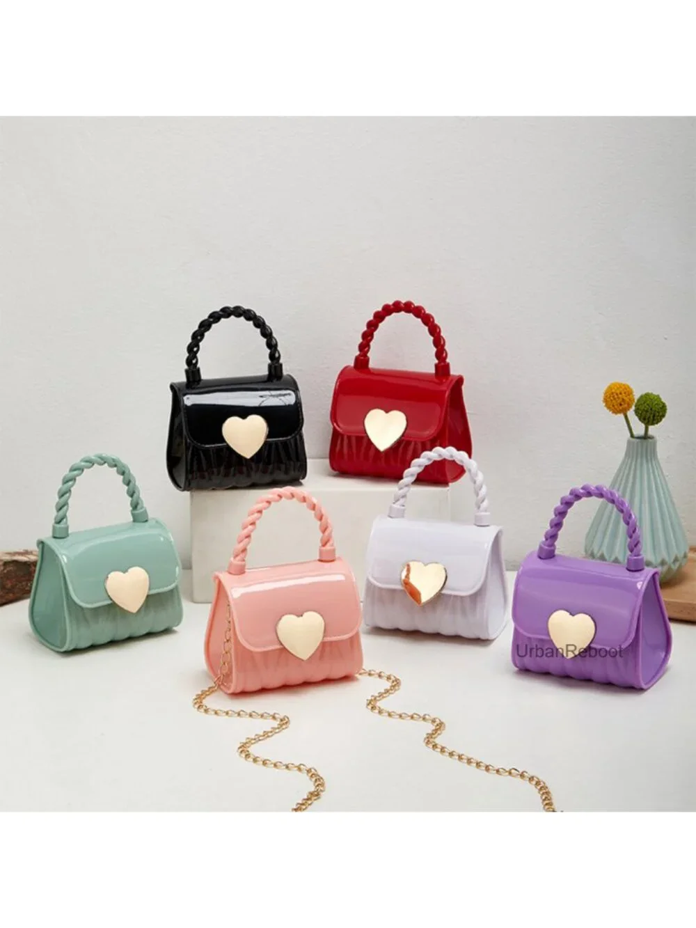 Toddler Girls Mini Silicone Jelly Crossbody Purse Princess Handbag